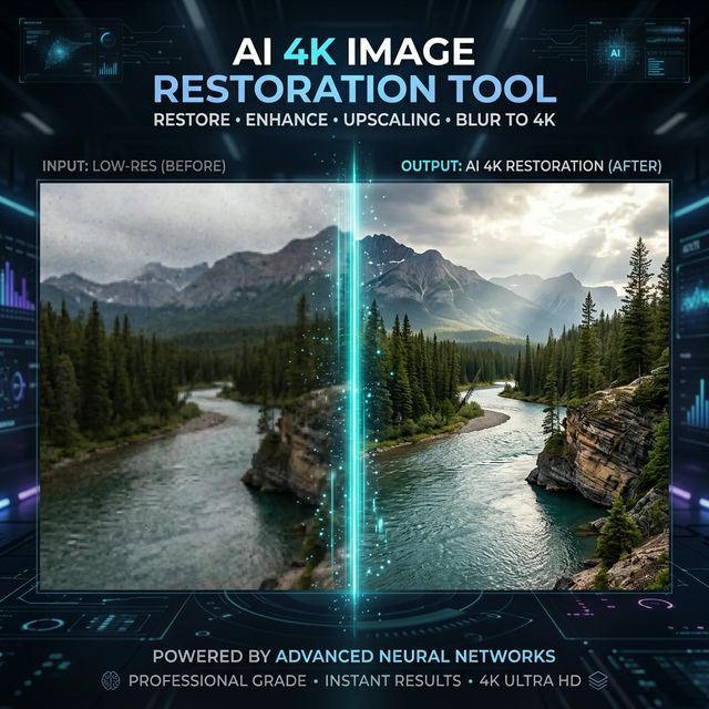 AI 4K Image Restoration Tool